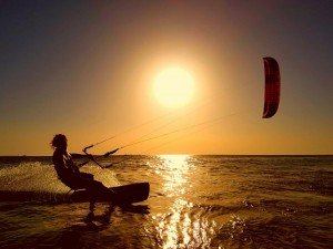 Sundowner beim Kitecamp Djerba